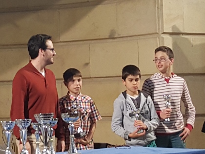 Ander y Pablo en el podio Sub-14