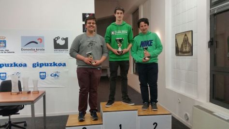 Podio del Juvenil: Markel, Ibai y Joselu