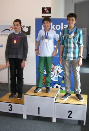 Campeonato Eskolar de Gipuzkoa 2015, dos de nuestros jugadores terminaron el el Podio. Ander tafall (campeón) y Patxi Moreno (subcampeón)