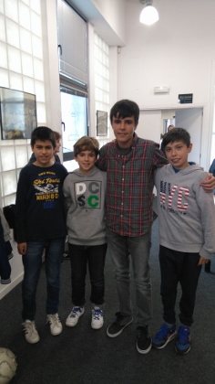 Nuestros jugadores en el Campeonato Individual escolar de Gipuzkoa: Pablo Zaporta, Jon Gomez, Patxi Moreno y Ander tafall